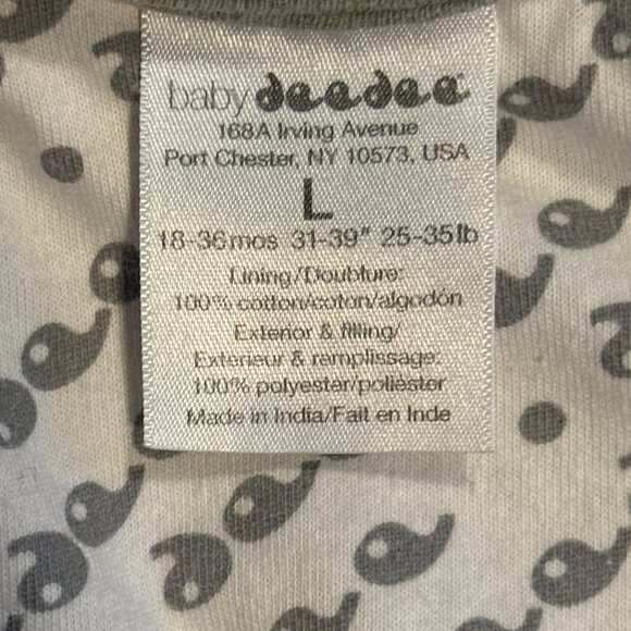 Baby DeeDee Sleep Sack Baby Large White Warm Wearable Blanket - Picture 3 of 5